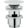 Nobili clic crépine design 5/4" ronde avec trop-plein corian