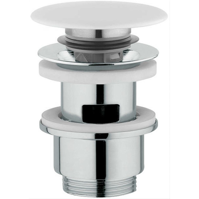Nobili clic crépine design 5/4" ronde avec trop-plein porcelaine