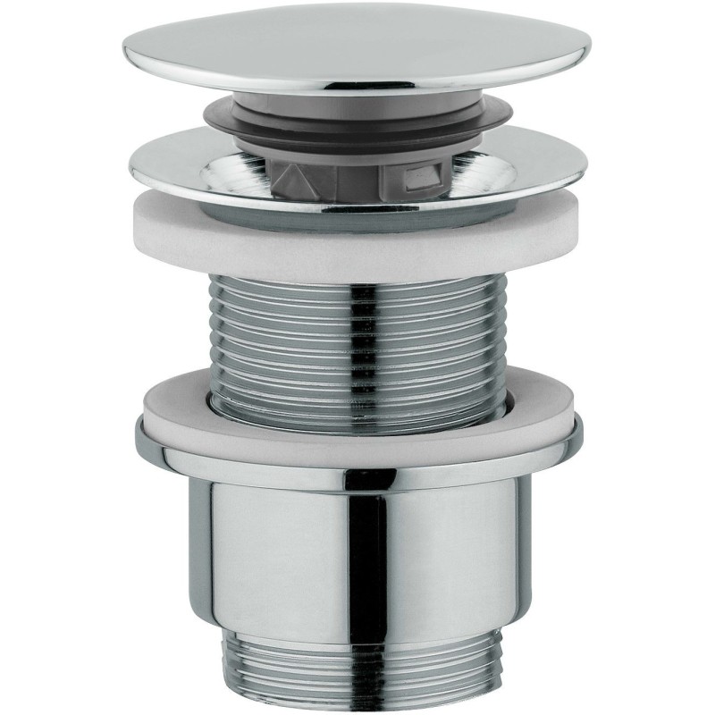 Nobili clic crépine longue 5/4" ronde sans trop-plein chrome