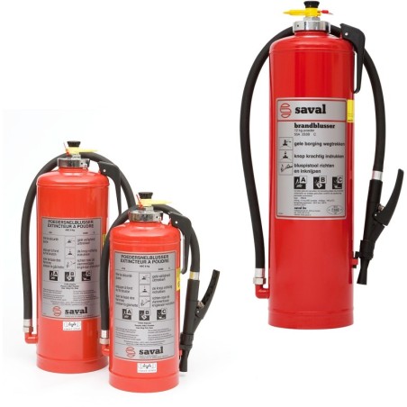 Saval extincteur avec poudre abc benor 12kg pg12 standard