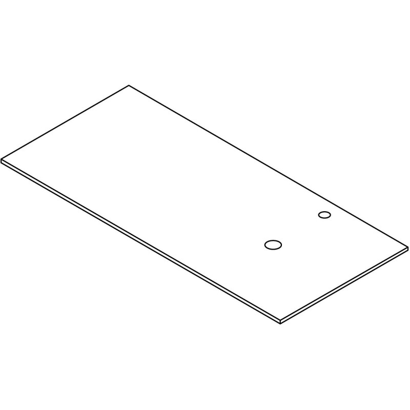 Tablette marbre céramique puro l140 h1,2 1vidage/trou robinet droite travertin