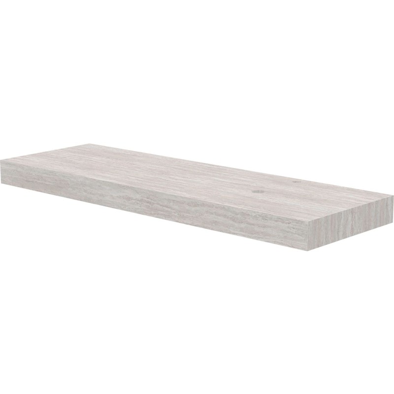 Tablette marbre céramique puro l160 h10 1vidage/trou robinet droite travertin