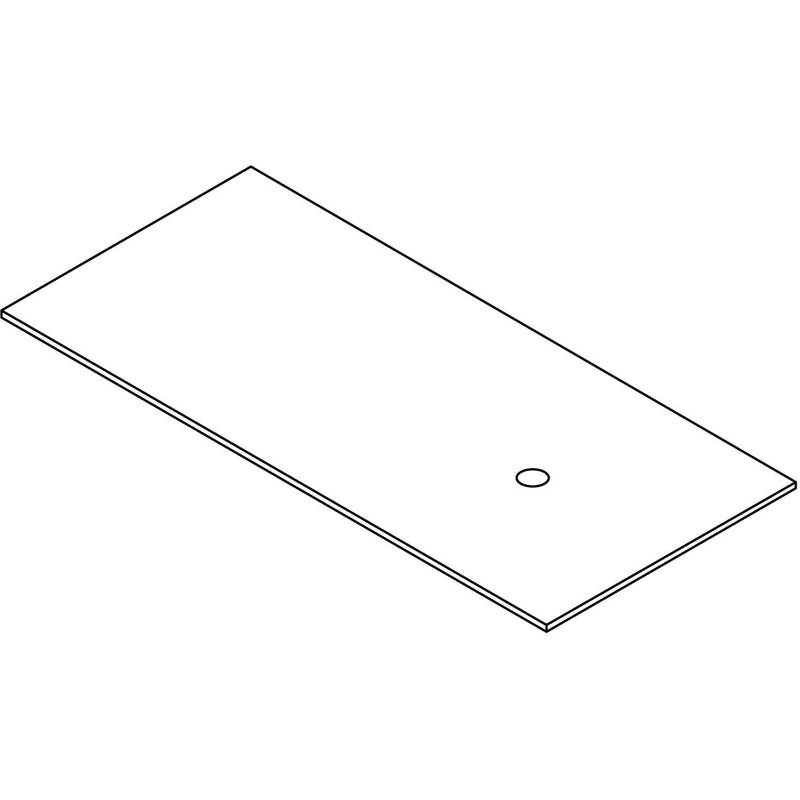 Tablette marbre céramique puro l180 h1,2 1vidage droite travertin
