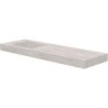Tablette marbre céramique puro lavabo s gauche l160 h10 +trou robinet travertin