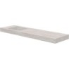 Tablette marbre céramique puro lavabo s gauche l180 h10 +trou robinet travertin