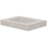 Tablette marbre céramique puro lavabo s l70 h10 +trou robinet travertin