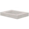 Tablette marbre céramique puro lavabo s l70 h10 sans trou robinet travertin