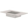 Tablette marbre céramique puro lavabo s l90 h1,2 sans trou robinet travertin