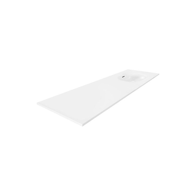 Tablette molto/puro/craft/forest 180x50cm 1 lavabo droite xonyx