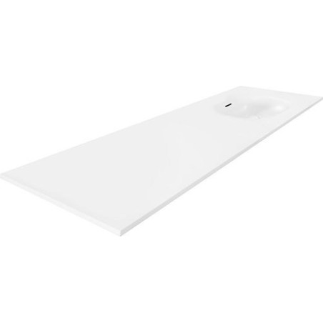 Tablette molto/puro/craft/forest 180x50cm 1 lavabo droite xonyx