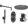 Nobili combinaison de douche à encastrer live 300 graphite brosse