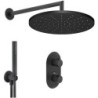 Nobili combinaison de douche à encastrer live 300 noir mat