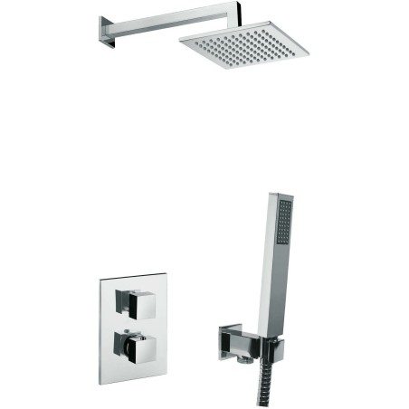 Combinaison douche à encastrer + douche arrosoir + set de bain elle/level