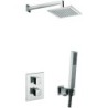 Combinaison douche à encastrer + douche arrosoir + set de bain elle/level