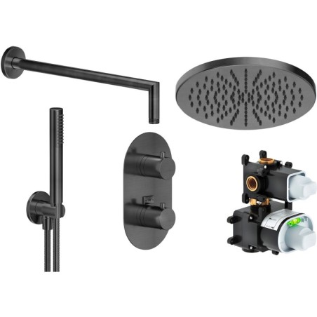 Nobili combinaison douche à encastrer live 250 graphite brosse