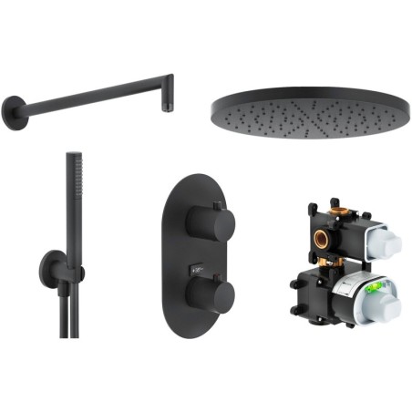 Nobili combinaison douche à encastrer live 250 noir mat