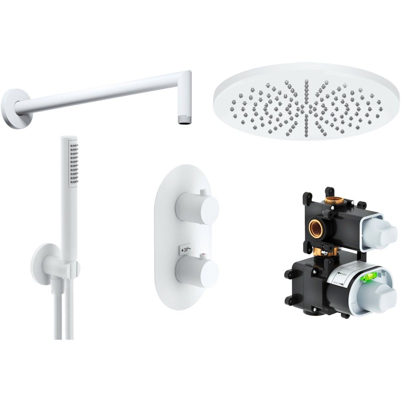 Nobili combination douche à encastrer live 250 blanc mat