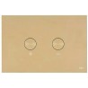 Oli plaque de commande 2 touches blink pneumatique white gold