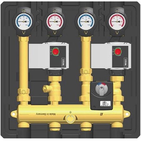 Remeha module hydraulique compact avec 1 circuit mélange et 1 circuit non-mélange dn20