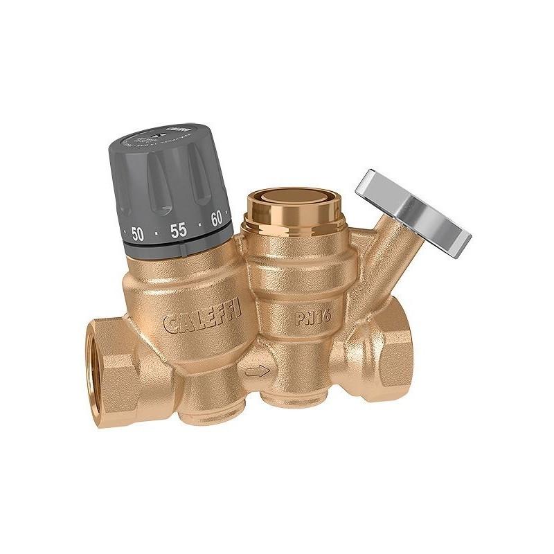 Caleffi régulation thermostatique+patron désinfection+thermomètre dn15