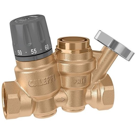 Caleffi régulation thermostatique+patron désinfection+thermomètre dn15