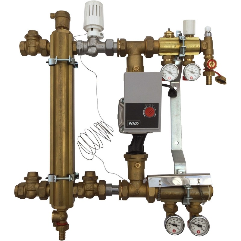 Giacomini set collecteur chauffage sol + circuit4/4"-2x18AA