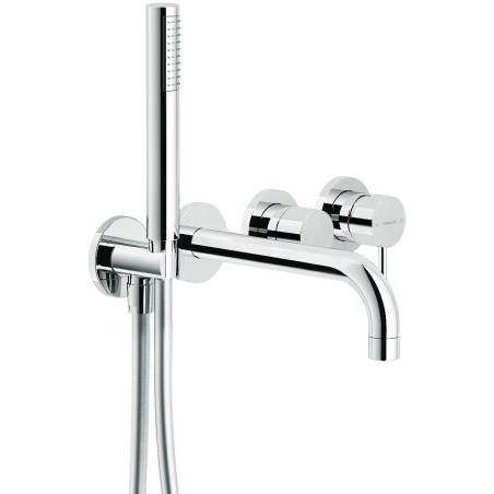 Nobili set de finition mitigeur bain 4trous mural velis chrome