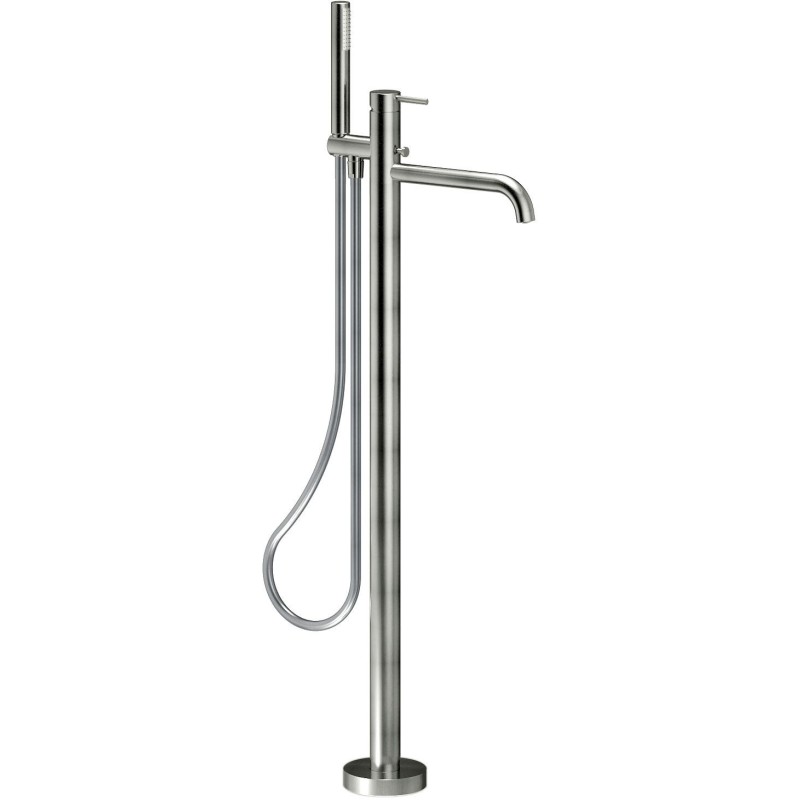 Nobili set de finition mitigeur bain libre live/velis + douche à main inox