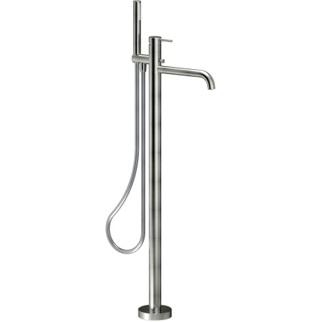 Nobili set de finition mitigeur bain libre live/velis + douche à main inox