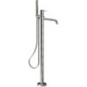 Nobili set de finition mitigeur bain libre live/velis + douche à main inox