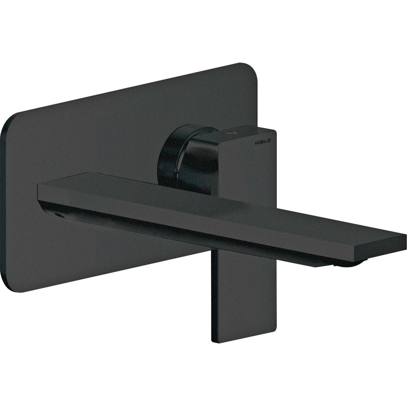 Nobili set de finition mitigeur lavabo mural seven 200mm noir mat