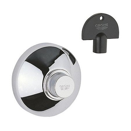 Hansgrohe set de finition robinet d'arrêt à encastrer + cle grohe chrome