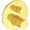 Ideal Standard set de finition thermostat+ inverseur joy  brushed gold