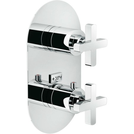 Nobili set de finition thermostat+inverseur lira chrome