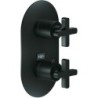 Nobili set de finition thermostat+inverseur lira noir mat