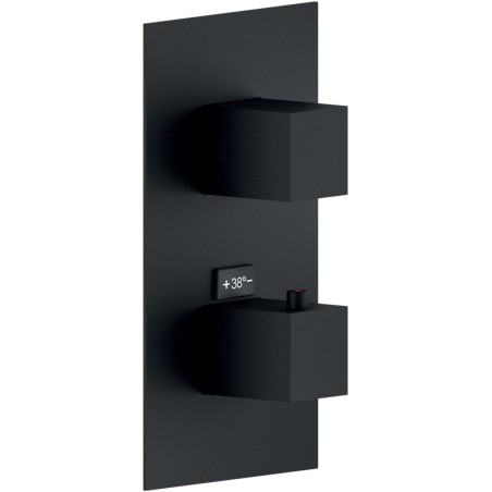 Nobili set de finition thermostat+inverseur mia noir mat