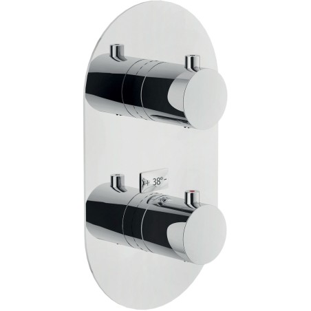 Nobili set de finition thermostat+robinet d'arrêt live chrome