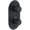 Nobili set de finition thermostat+robinet d'arrêt live noir mat