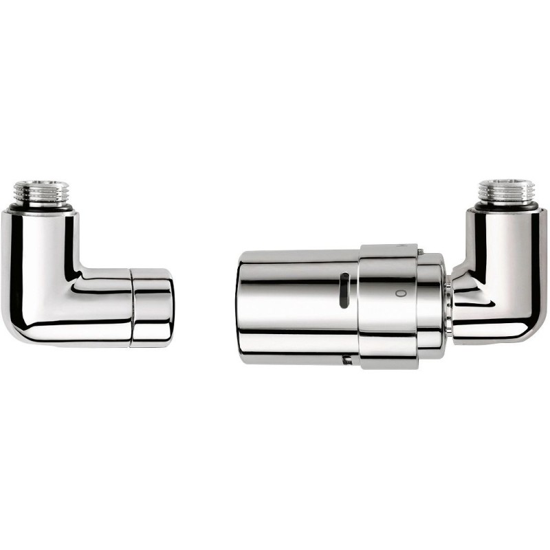 Vasco set vanne design 1-8 chrome équerre droite