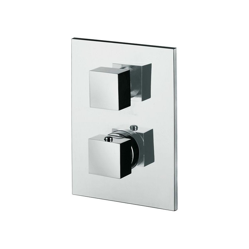 Thermostat à encastrer+ inverseur 3 voies elle/level chrome