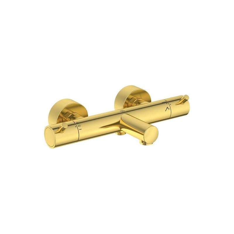 Ideal Standard thermostat bain ceratherm t125 poignées de goupille brushed gold