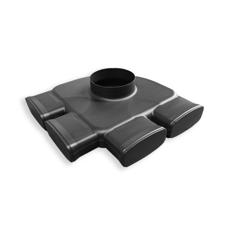 Vasco plenum ef d125 2 raccordements (2st) pour système de ventilation