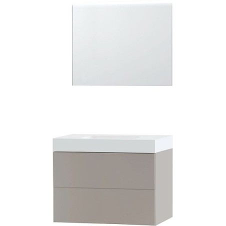 Meuble Puro solo coloris gris 90 solid puro avec miroir