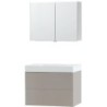 Meuble Puro solo coloris gris 90 solid puro avec armoire de toilette