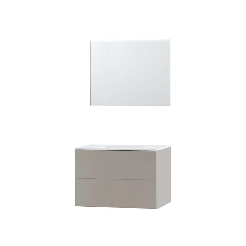 Meuble Puro solo coloris gris 90 solid molto avec miroir