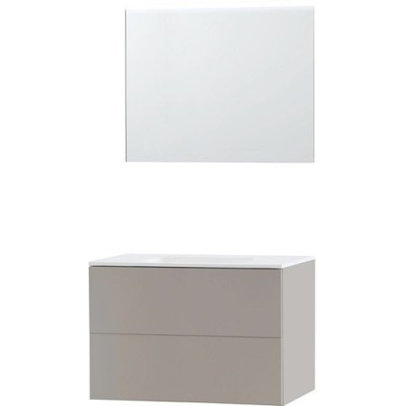 Meuble Puro solo coloris gris 90 solid molto avec miroir