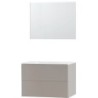 Meuble Puro solo coloris gris 90 solid molto avec miroir