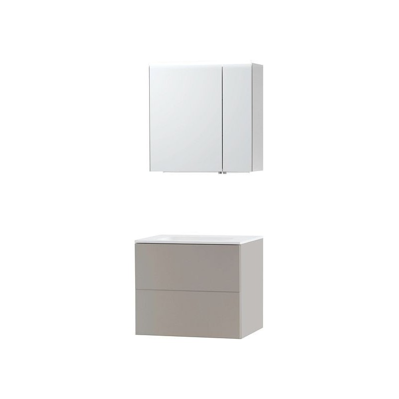 Meuble Puro solo coloris gris 70 solid molto avec armoire de toilette