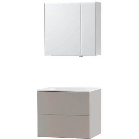 Meuble Puro solo coloris gris 70 solid molto avec armoire de toilette