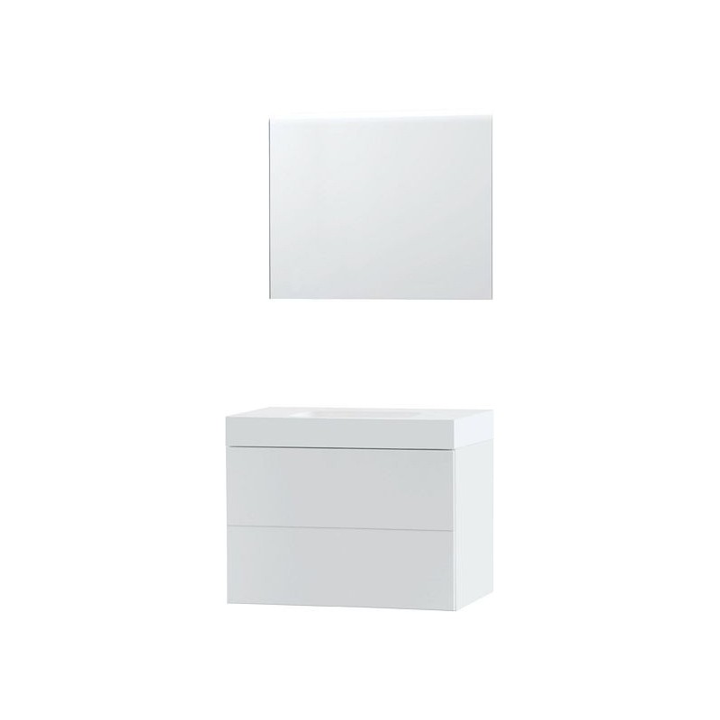 Meuble Puro solo coloris blanc 90 solid puro avec miroir